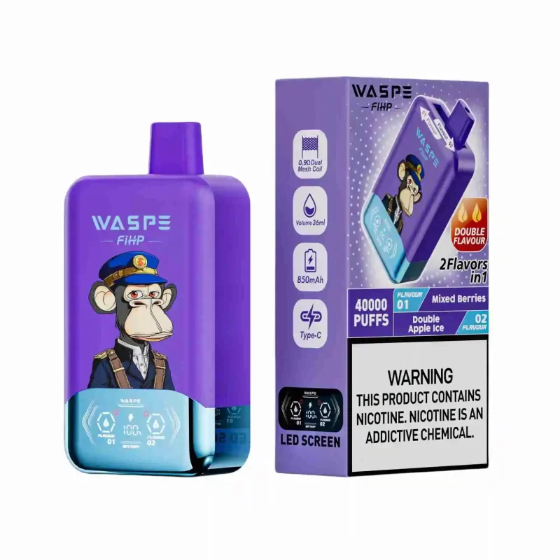 Waspe Fihp 40K Dual Flavor Disposable Vape Freies Verschiffen 8