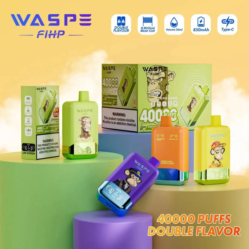 Waspe Fihp 40K Puffs Double Flavor Disposable Vape Free Shipping 2