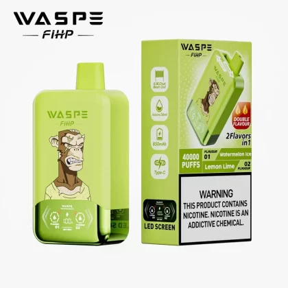 Waspe Fihp 40K Puffs Double Flavor Disposable Vape Free Shipping Watermelon Ice & Lemon Lime